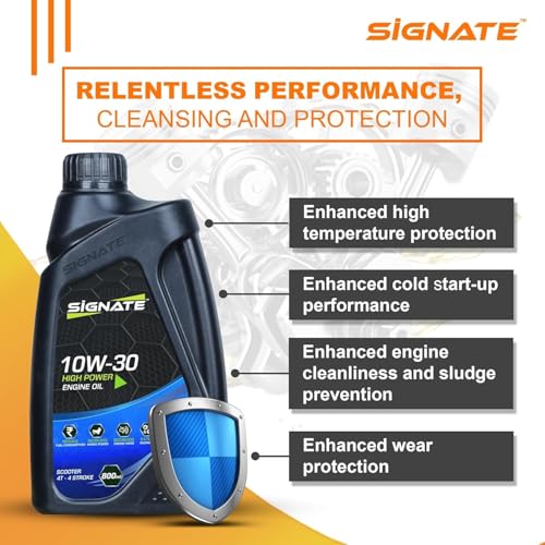 Signate 10W30 4T Scooter Engine Oil 800ML | Maximum Engine Protection & Power Formula For High Performance, 800ML - Image 5