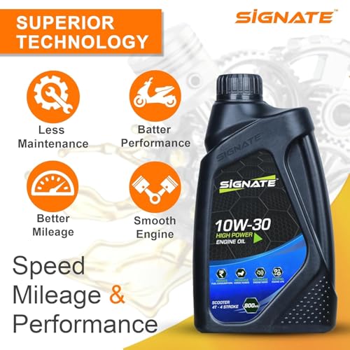 Signate 10W30 4T Scooter Engine Oil 800ML | Maximum Engine Protection & Power Formula For High Performance, 800ML - Image 4