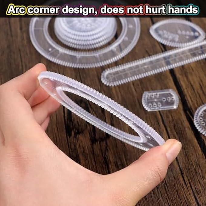 SPIROGRAPH, DRAWING SPIROGRAPH SET, SPIROGRAPH DELUXE SET WITH 22 PAINTING MAGIC SPIRAL, ART DRAWING KIT, GEOMETRIC DRAWING RULER, CREATIVE DELUXE DRAWING SET FOR ADULTS AND KIDS - Image 4