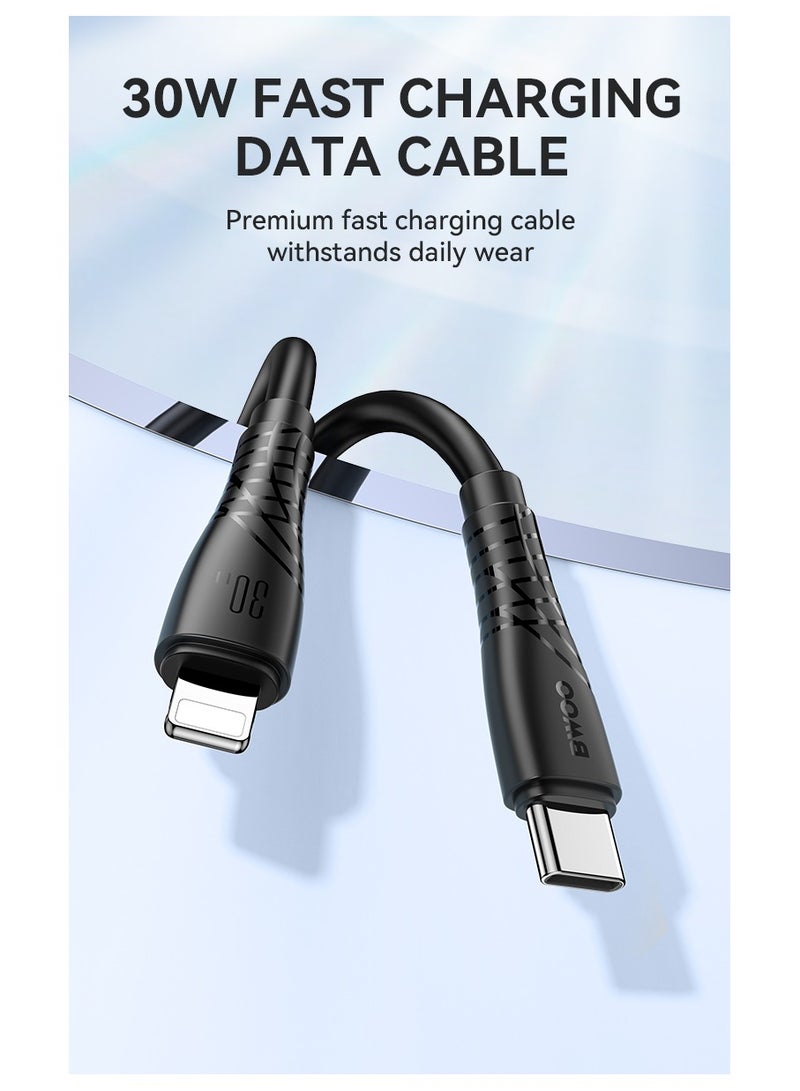 BWOO Type-C To Lightning Fast Charging Data Cable Black Black - Image 4