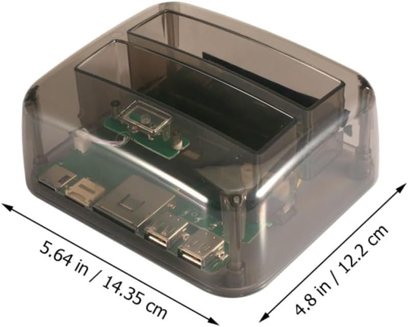 1pc Dual-Disk Hard Disk Reader External Hard Drive Base Black Transparent Design Compatible Drives USB Fast Transmission Tool Setup Us - Image 2