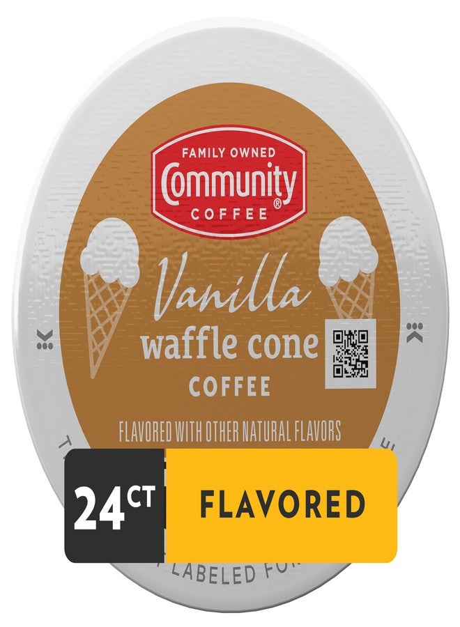 Community Coffee Vanilla Waffle Cone Ice Cream Flavored, 24 Count Coffee Pods, Compatible with Keurig 2.0 K-cup Brewers, 24 Count (Pack of 1) - Image 2