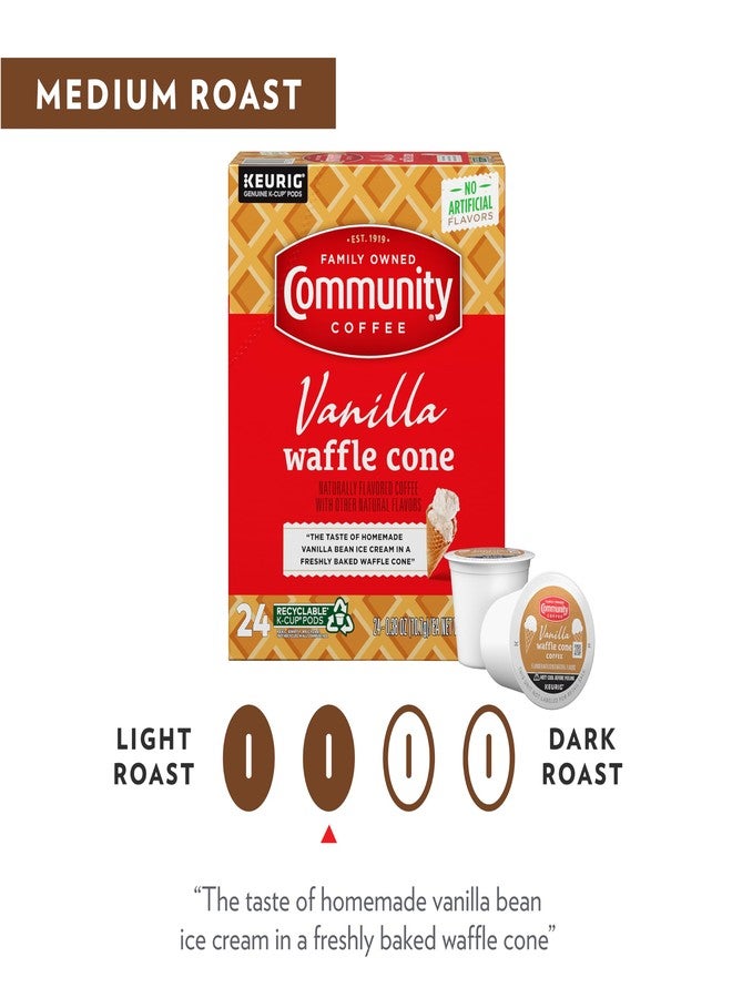 Community Coffee Vanilla Waffle Cone Ice Cream Flavored, 24 Count Coffee Pods, Compatible with Keurig 2.0 K-cup Brewers, 24 Count (Pack of 1) - Image 5