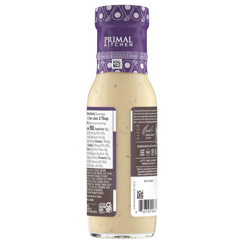 Primal Kitchen صلصة تتبيل سلطة سيزر من برايمال كيتشن وزيت الأفوكادو، معتمدة من Whole30، صديقة للباليو، ومعتمدة كيتو، 8 أونصات سائلة - Image 4