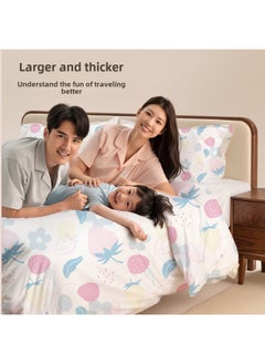 Generic Time Disposable Four-piece Bed Sheet Quilt Cover Pillowcase Hotel Extra-large Double Bed Linen Soft Bath Towel-Color:160*60cm Seat Cover*1+armrest Cover*2 (non-woven Fabric)  - Image 5