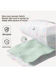 Generic Time Disposable Four-piece Bed Sheet Quilt Cover Pillowcase Hotel Extra-large Double Bed Linen Soft Bath Towel-Color:160*60cm Seat Cover*1+armrest Cover*2 (non-woven Fabric)  - Image 3