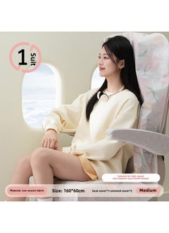Generic Time Disposable Four-piece Bed Sheet Quilt Cover Pillowcase Hotel Extra-large Double Bed Linen Soft Bath Towel-Color:160*60cm Seat Cover*1+armrest Cover*2 (non-woven Fabric)  - Image 1