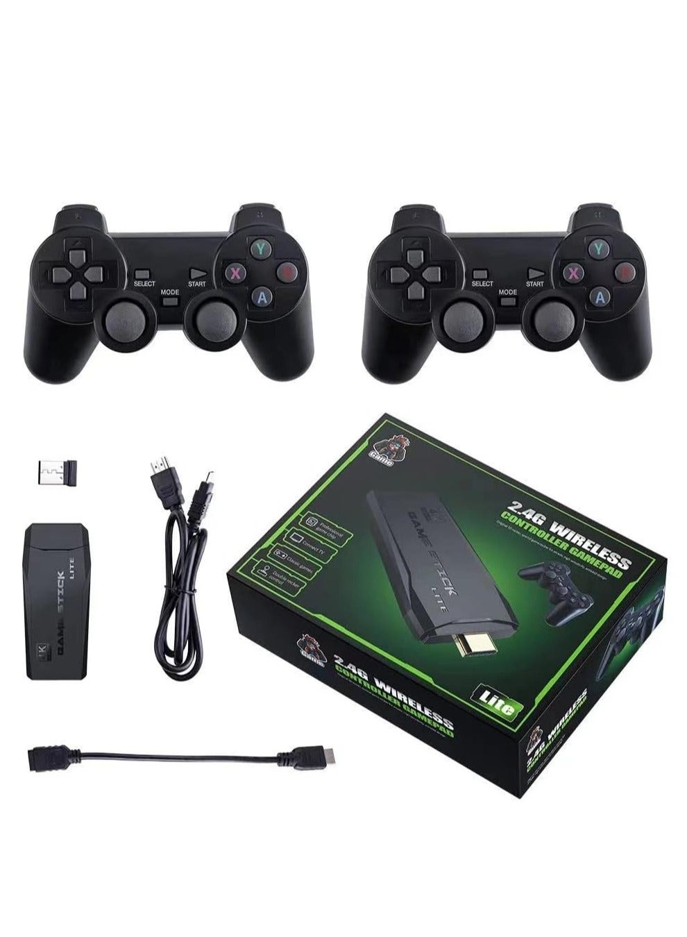 ELTERAZONE 64G Retro Game Console, HD Classic Game Console, 10000+ Built-in Games, 9 Emulators Console, HDMI Output TV Video Games, High Definition Game Console with Dual 2.4G Wireless Controllers