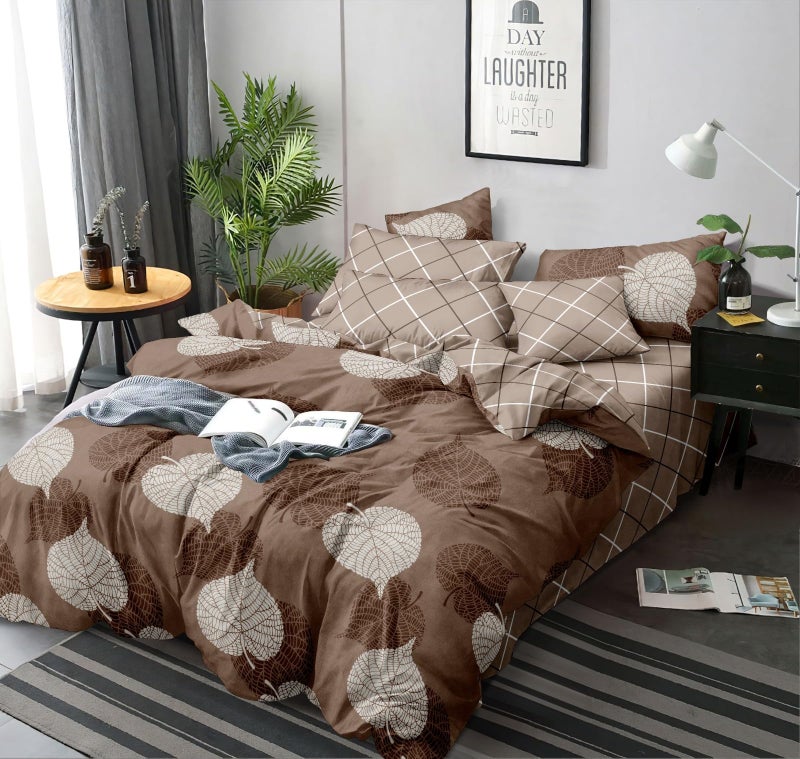 MORADO Glace Cotton Single Duvet Cover/Rajai Cover/Blanket Cover with Zipper (60x90 Inch, Beige) - Image 2