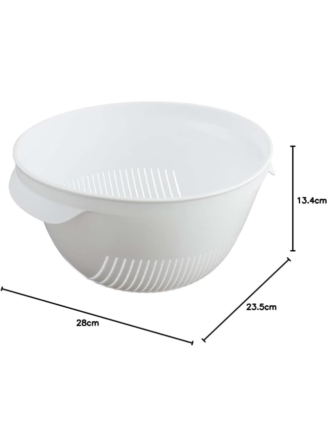 Curver Essentials Plastic Round Food Skimmer, 26 Cm - White - Image 2