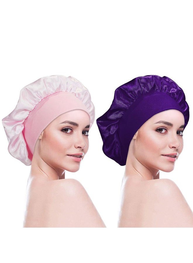Tergy 12pcs Satin Bonnet Caps for Women Solid Color Hair Bonnets for Sleeping Elastic Band Bonnet Hats for Black Women Hair Care, Multicolor - Image 5