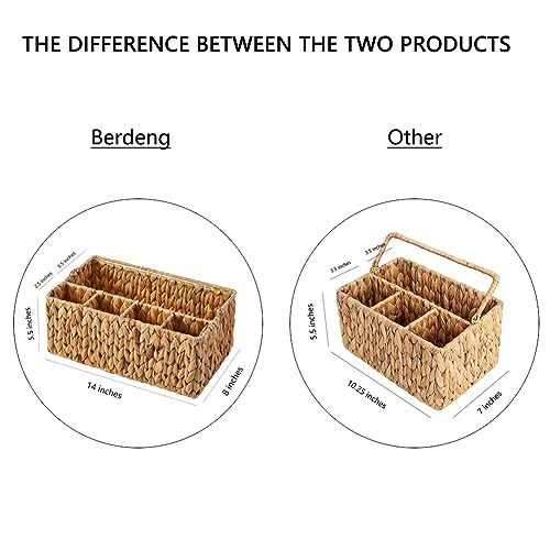 Berdeng Utensil Caddy, Utensil Basket for Table,Napkin and Utensil Holder, Silverware Caddy, Cutlery Holder, Utensil Holder for Party, Picnic Caddy for Plates and Utensils… - Image 2