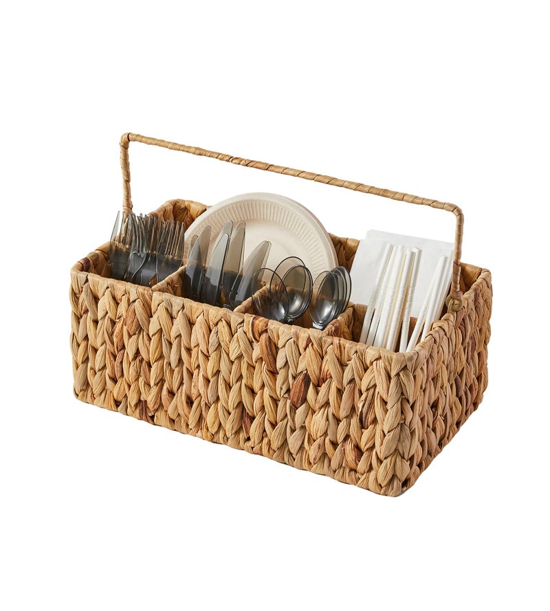 Berdeng Utensil Caddy, Utensil Basket for Table,Napkin and Utensil Holder, Silverware Caddy, Cutlery Holder, Utensil Holder for Party, Picnic Caddy for Plates and Utensils… - Image 1