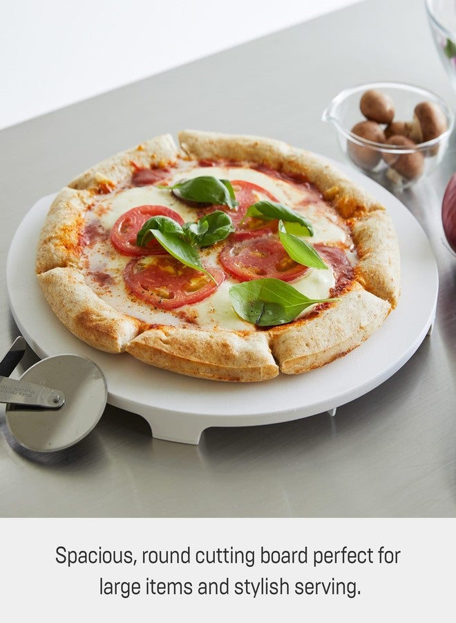 Yamazaki Home Tower Round Cutting Board - Magnetic Mounting, Dishwasher Safe, Non-Slip Surface - Ideal for Pizza and Ingredient Prep - Polypropylene - Image 3