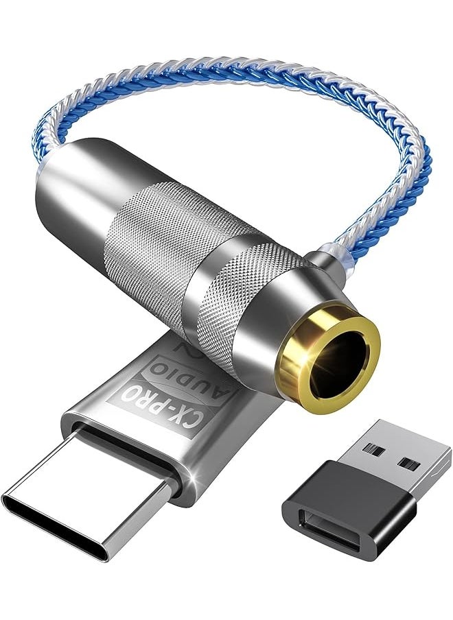 Usb C To 3.5Mm Audio Adapter Hi Res Lossless Music Cx Pro Usb C Headphone Adapter 32Bit 384Khz Cx31993 Dac Chip Headphone Amp Hifi Headphone Jack Adapter Usb C To Headphone Jack For Type C Devices