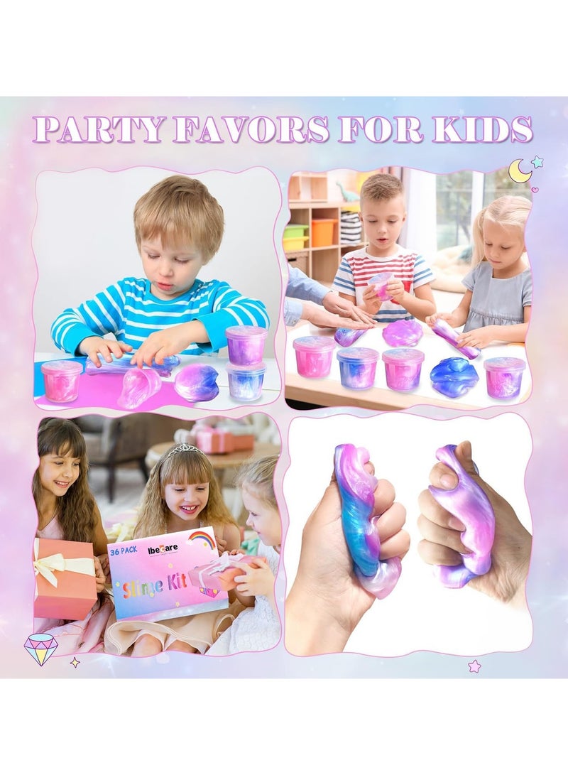 Ibecare Mini Unicorn Slime Kit | Party Favors for Kids | Pretty Stretchy & Non-Sticky Galaxy Slime Pack | Return gifts Birthday Giveaways | Bulk Mini Toys for Girls & Boys Goodie Bag - Image 5