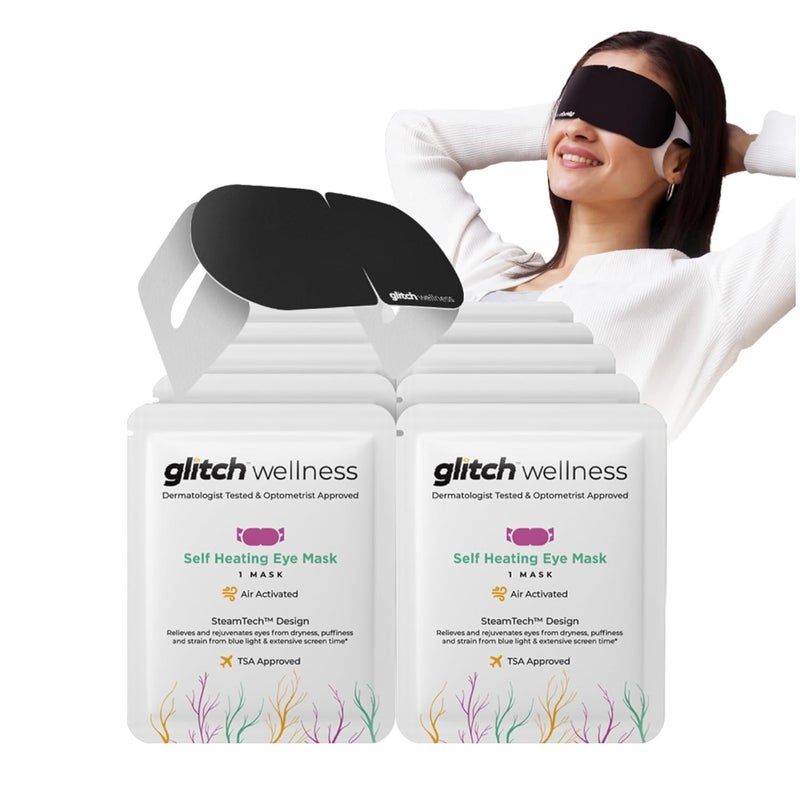 Wellness Steamtech Self Heating Eye Mask  20 Packs of Heated Eye Mask for Dry Eyes Soothing Relief Stress Reduction and Improved Sleep Quality Disposable Warm Compress for Eyes