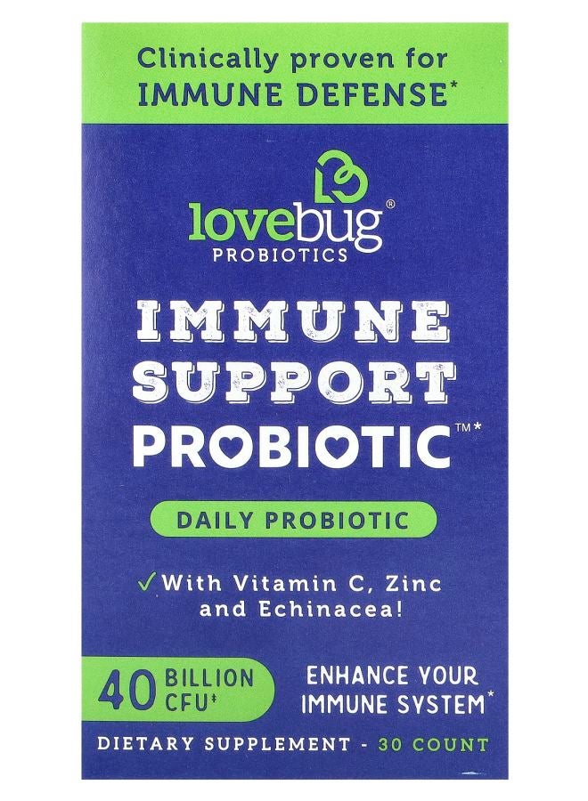 LoveBug Probiotics Immune Support Probiotic™ Daily Probiotic 40 Billion CFU 30 Count - Image 1