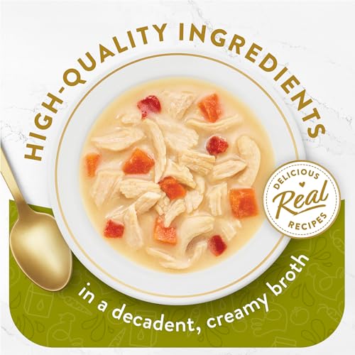 Fancy Feast Purina Fancy Feast Lickable Wet Cat Food Broth Topper, Creamy With Chicken and Vegetables - (Pack of 16) 1.4 oz. Pouches - Image 2