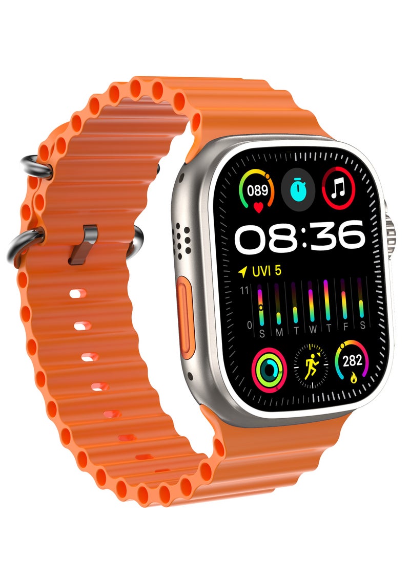 AROAQ - T900 Ultra 2 GS Big 2.3 Infinite Display Series 9 Super Fast Ultra Smartwatch Orange - Image 1