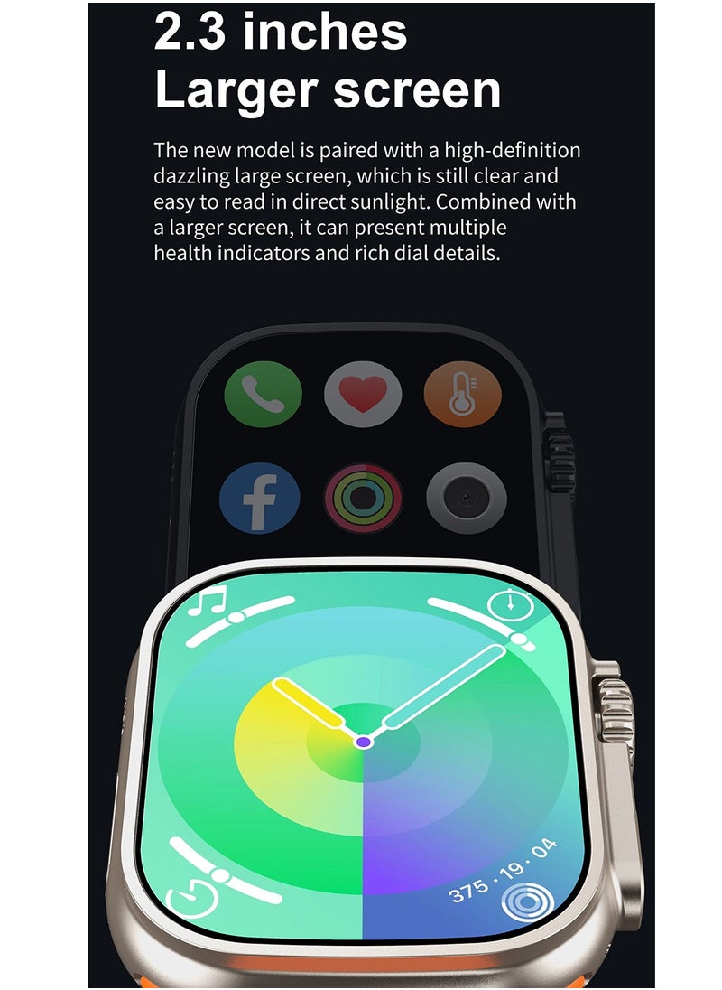 AROAQ - T900 Ultra 2 GS Big 2.3 Infinite Display Series 9 Super Fast Ultra Smartwatch Orange - Image 1