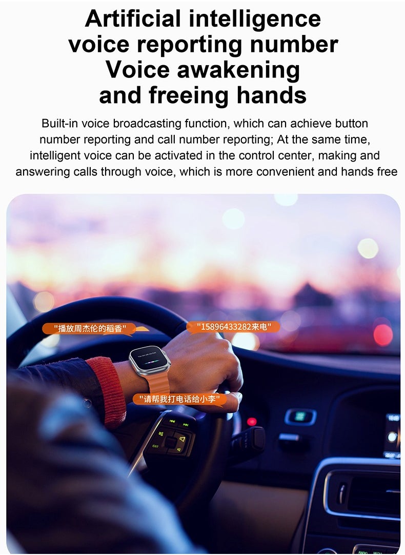AROAQ - T900 Ultra 2 GS Big 2.3 Infinite Display Series 9 Super Fast Ultra Smartwatch Orange - Image 1