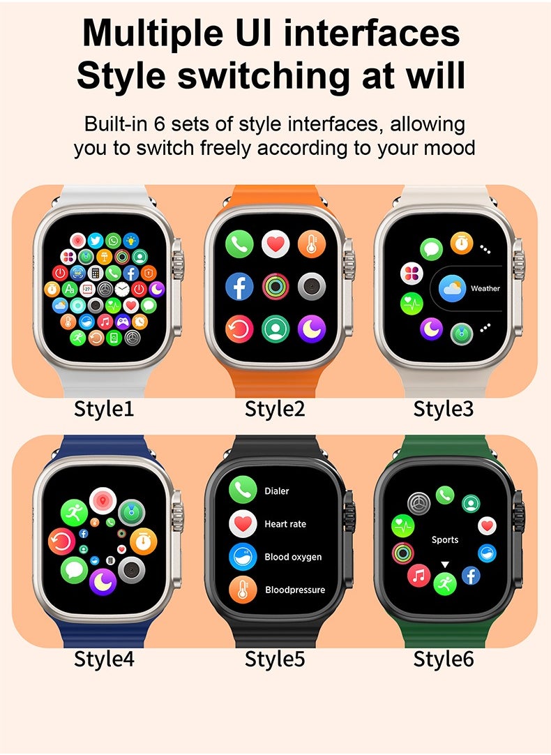 AROAQ - T900 Ultra 2 GS Big 2.3 Infinite Display Series 9 Super Fast Ultra Smartwatch Orange - Image 1