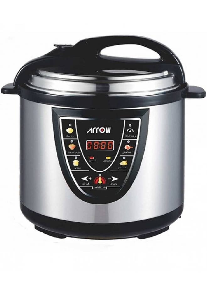 Arrow Electric Pressure Cooker - 8 Liters - 1300 Watts - Silver - RO-08SEC - Image 2