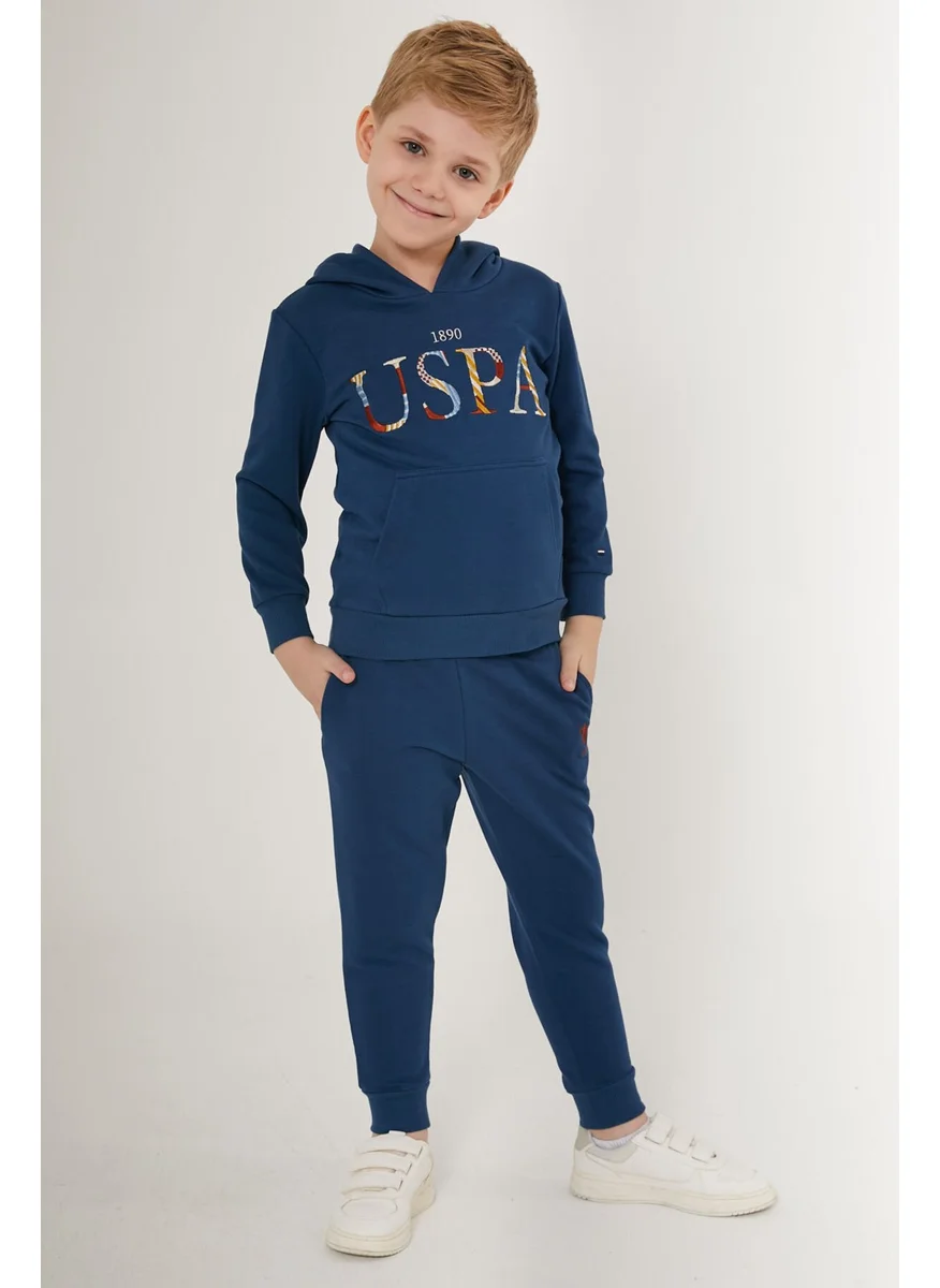 يو اس بولو اسن BASE. Polo Assn. Flat Blue Boy's Tracksuit Set