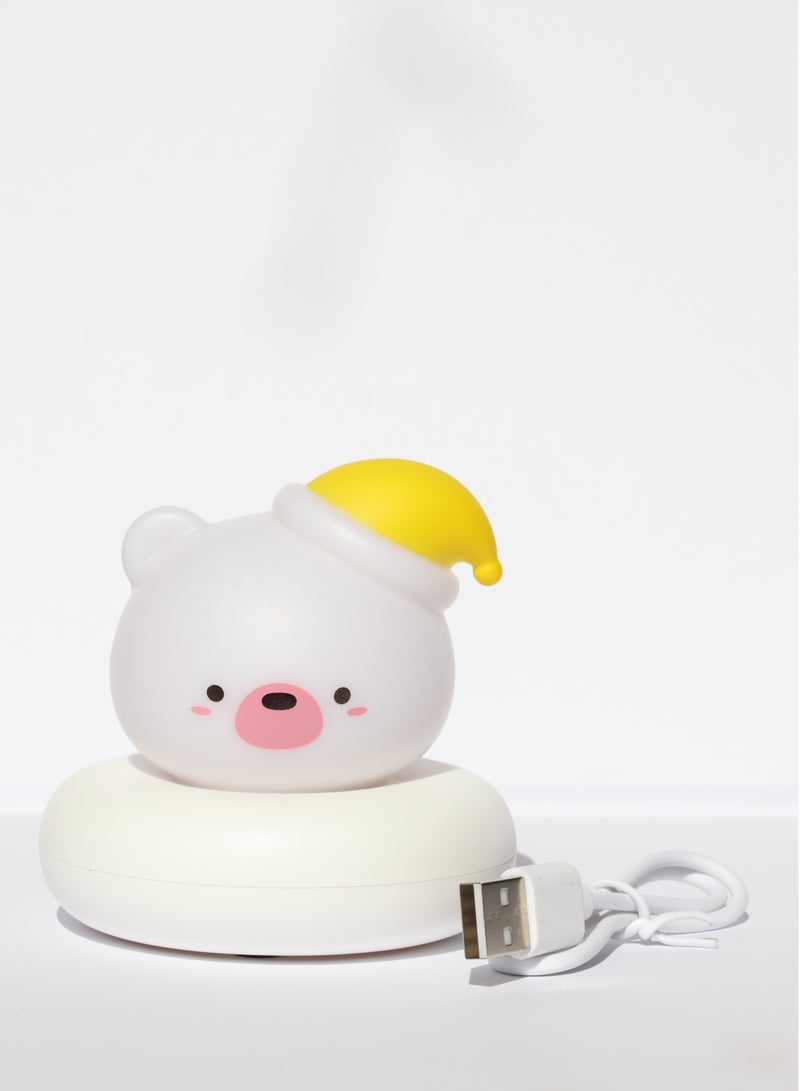 Night light for newborn baby, cute bear night light with touch sensor, safe silicone LED bedside lamp nursery nightlight,rechargeable night light for bedroom,birthday gifts room decor - Image 5