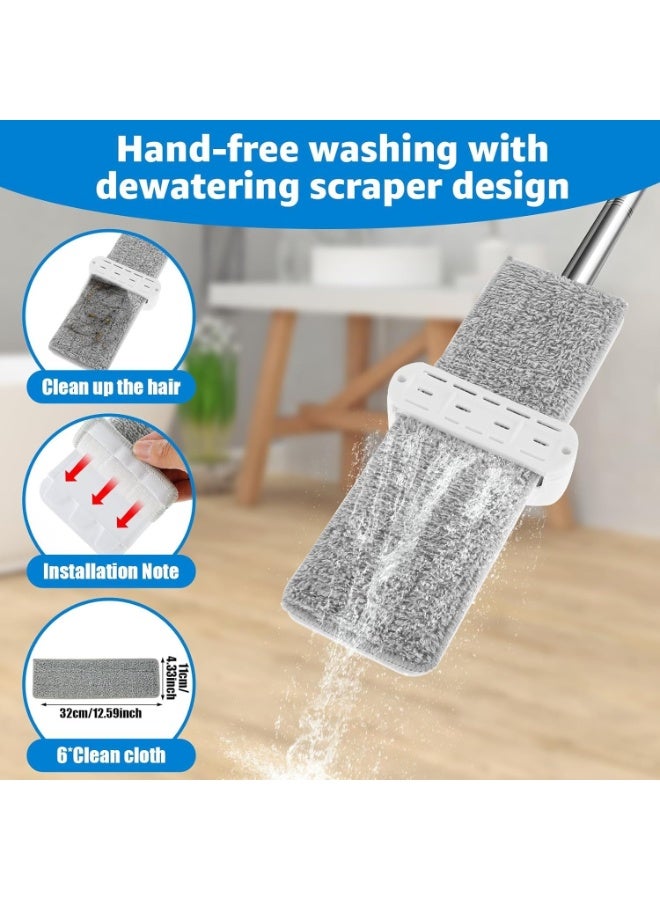 Beauenty Lazy Person's Self-Washing Mop - 360° Rotatable Flat Cleaning Tool for Wet & Dry Use, Hands-Free Microfiber Floor/Hardwood Cleaner (with 6 Pads) - Image 5
