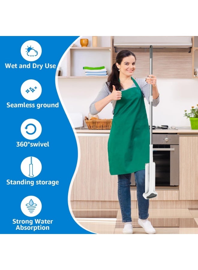 Beauenty Lazy Person's Self-Washing Mop - 360° Rotatable Flat Cleaning Tool for Wet & Dry Use, Hands-Free Microfiber Floor/Hardwood Cleaner (with 6 Pads) - Image 3