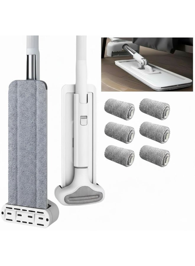 Beauenty Lazy Person's Self-Washing Mop - 360° Rotatable Flat Cleaning Tool for Wet & Dry Use, Hands-Free Microfiber Floor/Hardwood Cleaner (with 6 Pads) - Image 1