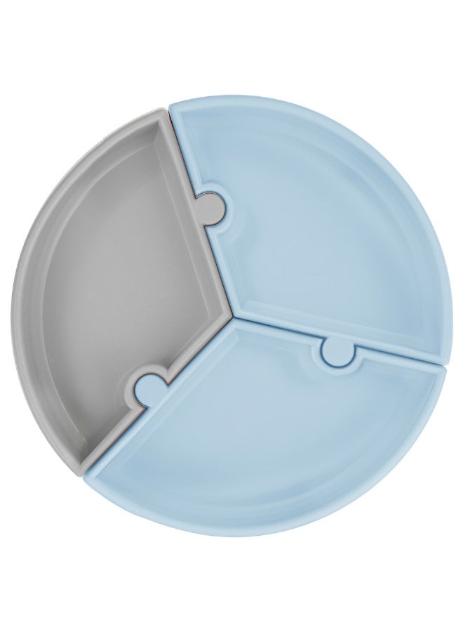 Minikoioi Puzzle Plate Mineral Blue/Powder Grey - Image 2