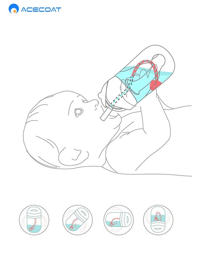 ACECOAT Sippy Cup for Baby, Sippy Cup for Baby more than 6 months, Spill-Proof Sippy Cup, Toddler Cup with Straw and Handle, Anti-drop, Anti-leakage, Anti-choking for Boys Girls Child (250ml) - Image 3