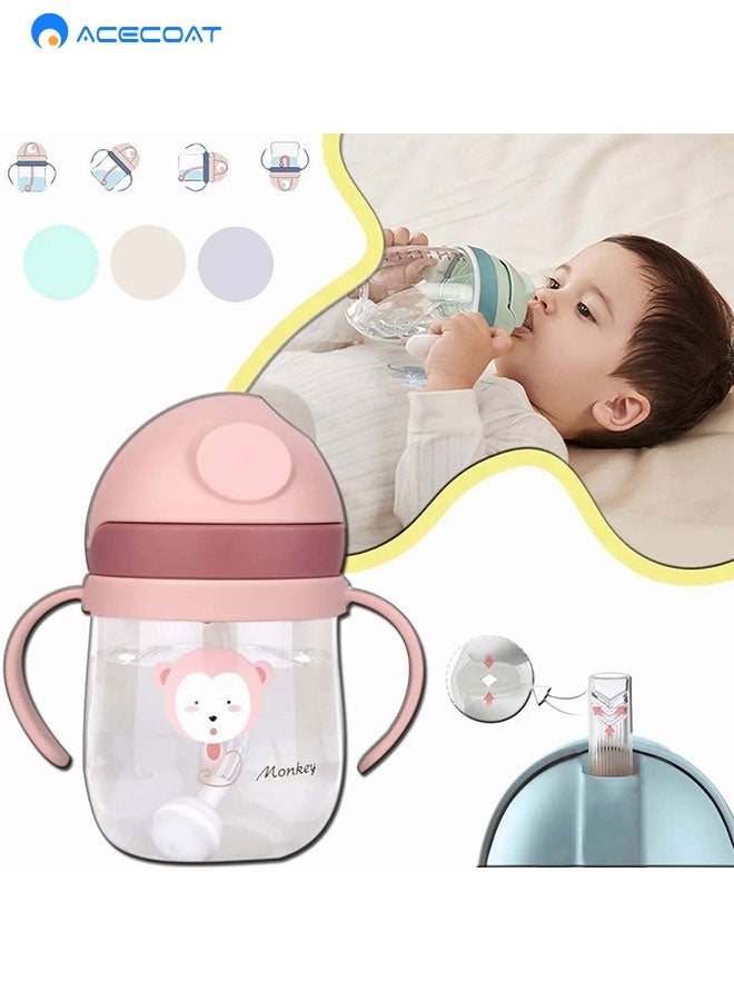 ACECOAT Sippy Cup for Baby, Sippy Cup for Baby more than 6 months, Spill-Proof Sippy Cup, Toddler Cup with Straw and Handle, Anti-drop, Anti-leakage, Anti-choking for Boys Girls Child (250ml) - Image 2