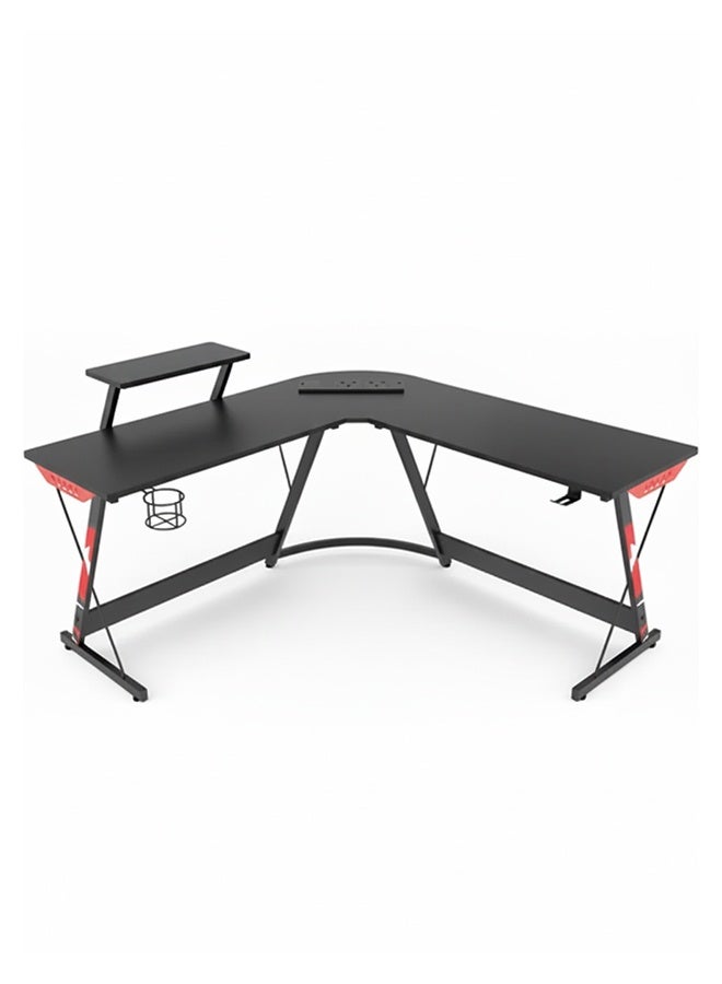 إن كي أكس مكتب ألعاب على شكل حرف L، مكتب كمبيوتر، مكتب زاوية مع طاولة حامل شاشة للمكتب المنزلي - Image 1