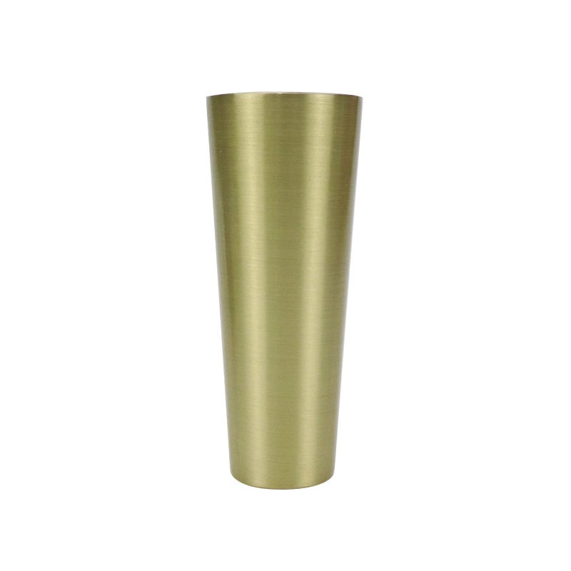 Geesatis 4 Pcs Chair Leg Cap Round Furniture Leg Cover Metal Table Feet Cap Floor Protector Table Chair Sofa Decorative Feet Cover, Gold, Zinc Alloy, Height 4 Inch - Image 4