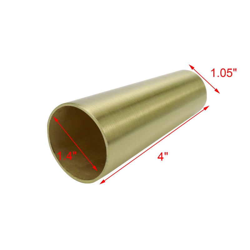 Geesatis 4 Pcs Chair Leg Cap Round Furniture Leg Cover Metal Table Feet Cap Floor Protector Table Chair Sofa Decorative Feet Cover, Gold, Zinc Alloy, Height 4 Inch - Image 2