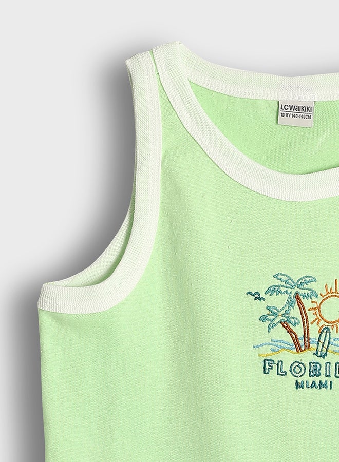 LC WAIKIKI Girls' Cotton Crew Neck Printed Summer Tank Top - Image 3
