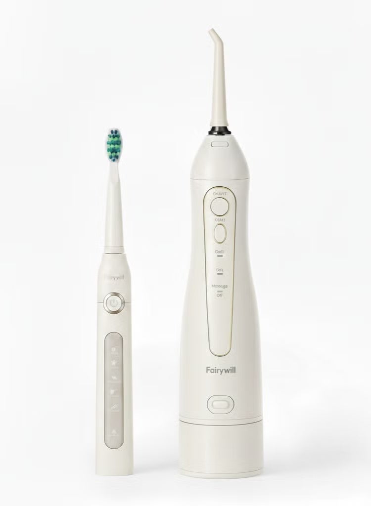 فيريويل Ultimate Clean Bundle Oral Care Combo | Rechargeable Electric Toothbrush & Cordless Water Dental Flosser Set | 300ML Oral Irrigator with 3 Cleaning Modes, LED Indicators & 0.6mm Ultrafine Water Jet | Waterproof, Low Noise & Portable Teeth Cleaning Kit for Daily Dental Hygiene & Gum Health - Image 1