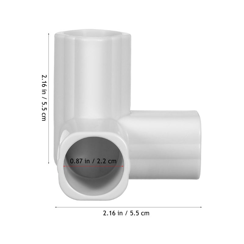 4pcs Tee Pvc Fittings - Pvc Pipe Fitting T-shaped Pipe Connectors 3 Way Furniture Grade Pipe Elbow Connector for DIY PVC Shelf Greenhouse Pipe Fittings Light Grey - Image 3