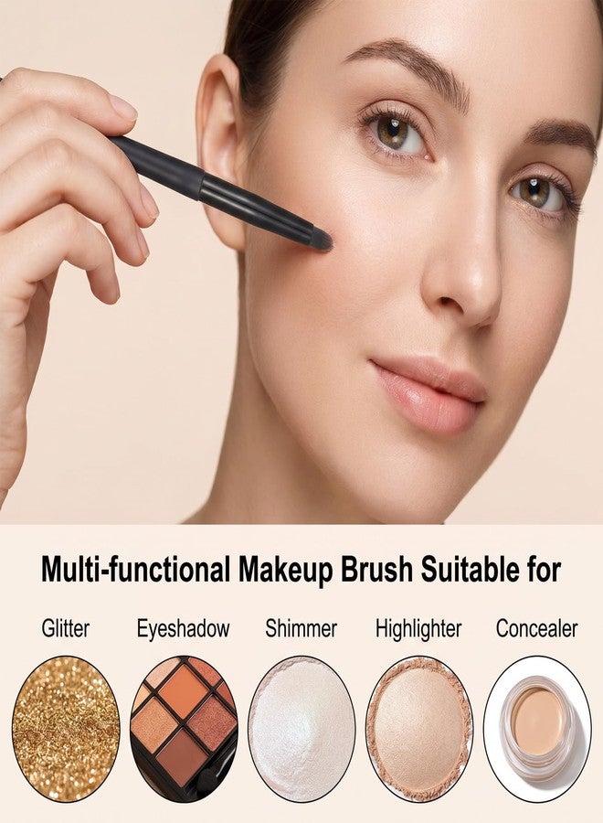 Heclia 2Pcs Small Pencil Eyeshadow Brush Smudge Eyeliner Brush Precise Smudge Applicator Delicate Areas Eye Shadow Applicator Seamless Blending Tool for Daily Makeup Lovers Novice Makeup Users - Image 5