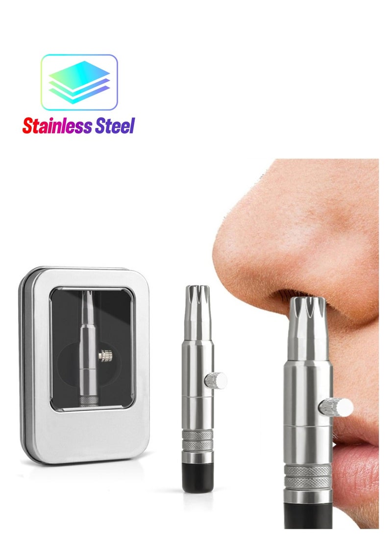 Nose Hair Trimmer, Manual Professional & Ear Clipper, Stainless Steel Remover, Unisex, Battery-Free, Washable, Painless - Image 1
