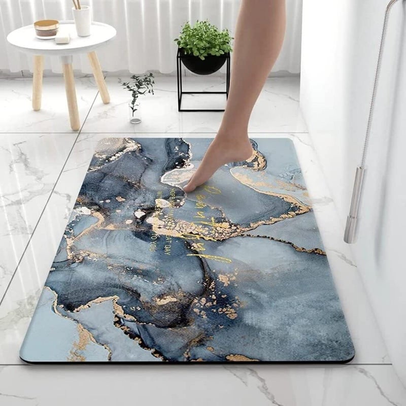 SKVM Memory Foam Water Absorbent Rectangular Shape Mat for Bathroom Kitchen Floor Door Entrance Anti Slip Foot Skid Shower mat (Design 3) - Image 3