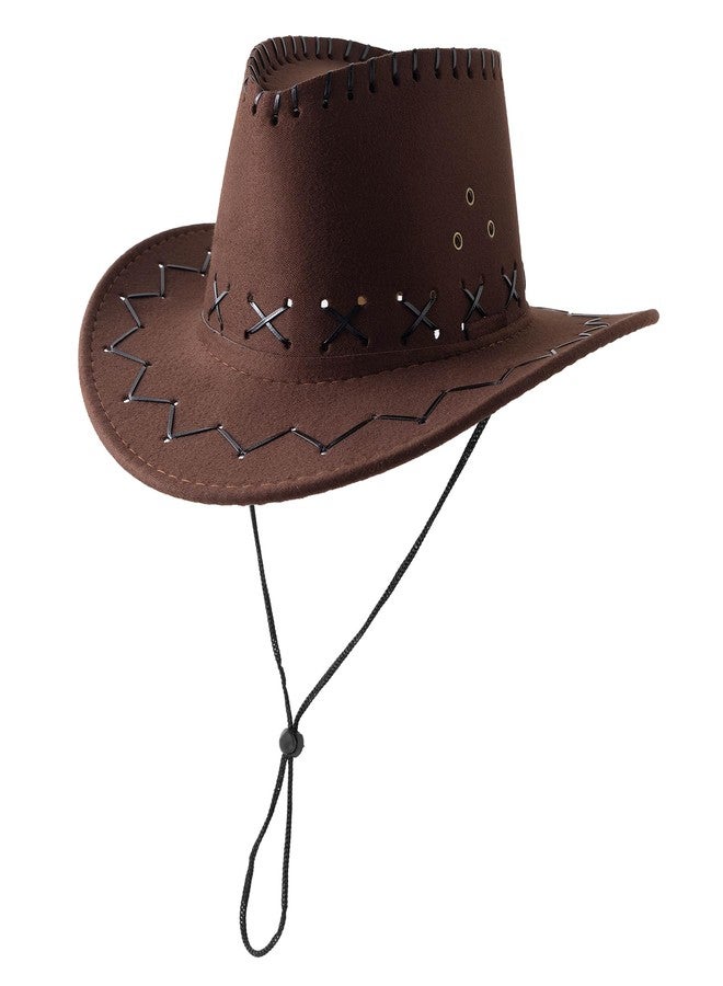 Jastore Cowboy Hats for Kids Boys Girls Western Cowgirl Hat Party Hats Toddler Cowboy Hats (US, Age, 5 Years, 9 Years, Coffee) - Image 1