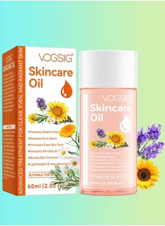 VOGSIG 60ml Skincare Oil Skin Care Serum for Stretch Marks Acne and Scars Moisturizing Stretch Mark Oil Boosts Skin Firmness and Elasticity Smooths Wrinkles and Fine Lines Moisturize Face Serum and Body Oil  - Image 1