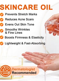 VOGSIG 60ml Skincare Oil Skin Care Serum for Stretch Marks Acne and Scars Moisturizing Stretch Mark Oil Boosts Skin Firmness and Elasticity Smooths Wrinkles and Fine Lines Moisturize Face Serum and Body Oil  - Image 2