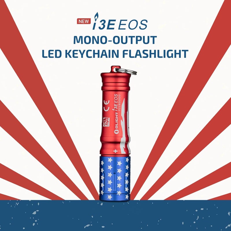 OLIGHT عدسة i3E EOS PMMA TIR لمصباح AAA EDC 90 لومن ضوء فلاش مدمج لحمل المفاتيح لليل، التخييم (إصدار النجوم والخطوط) - Image 2