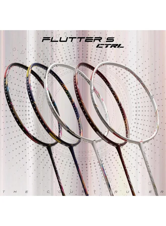 Hundred  Hundred Flutter S Ctrl Carbon Fibre Unstrung Badminton Racket With Full Racket Cover For Intermediate Players  | Best Price UAE